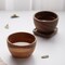 Set of 4 Acacia Wooden Bowl, 4 Oz Small Dipping Sauce Bowl with Spoon, 3 Inch Charcuterie Dish, Soup Water Cup for Condiments, Jam, Nuts, Appetizer, Snack, Yogurt